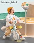 LOL-FUN 4 en 1 Vélo d'équilibre pour les tout-petits de 1 à 4 ans, Tricycle convertible & Bike pour tout-petit avec des pédales amovibles, 3 Vélo bébé roue pour les garçons filles, Easy Assembly Enfants Apprentissage Vélo