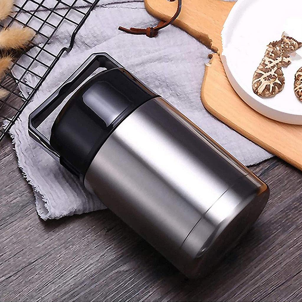 Récipient de Conservation du Lait Maternel Boîte Alimentaire Double Paroi Acier Inoxydable Isolant sous Vide Couvercle Pratique pour Repas, Argent 1000ml