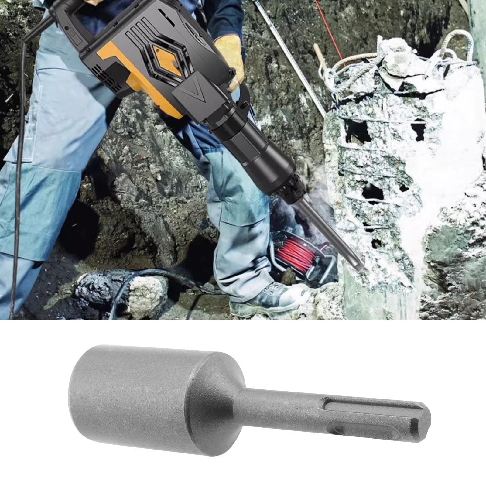 SING F LTD 1 Tournevis à Clou SDS Plus 16,5 X 25 X 100 Mm Pour Insérer Une Tige De Terre Profonde SDS Plus Jack Marteau Piquet Pilote De Tige De Terre