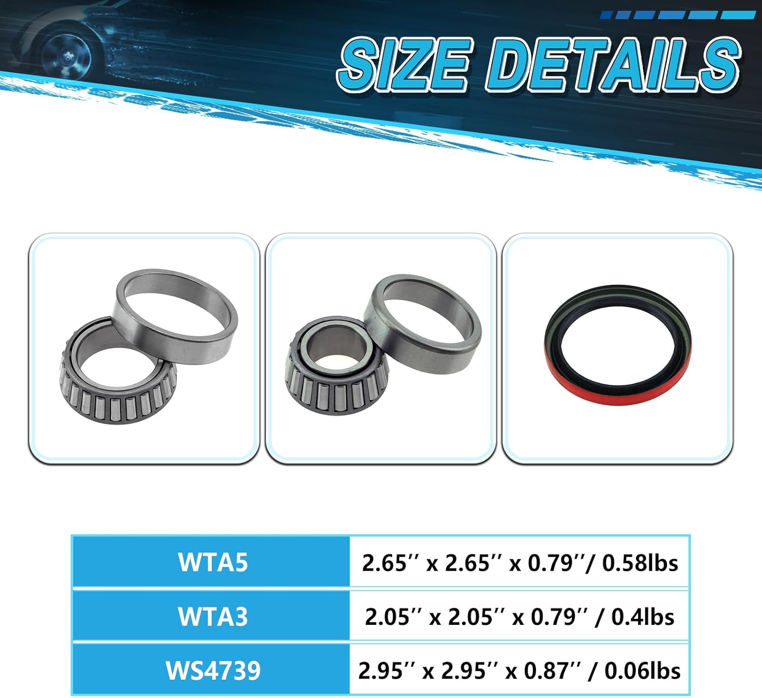 6PCS Front Wheel Hub Bearing & Seal Assembly Fit for Chevrolet C1500 1991-1999 / C1500 Suburban 1992-1999 / C2500 1991-1997 / GMC C1500 1991-1999 / C2500 1988-2000