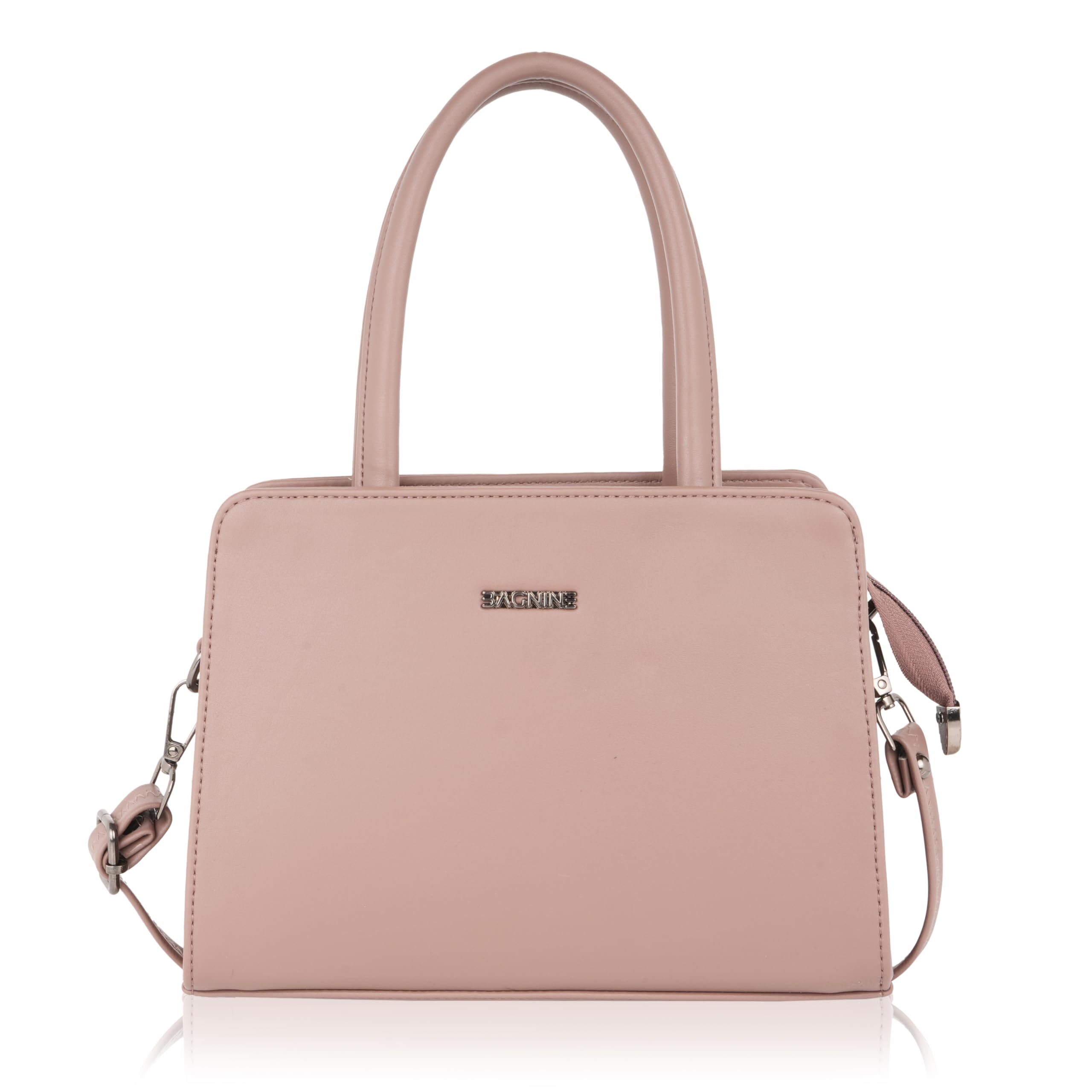 bagnine Handbag for Women | Structured Satchel Design | Dual Top Handles with Removable Adjustable Strap | Zipper Closure | Elegant Carry Purse for Office, Shopping & Daily Use-picture-10