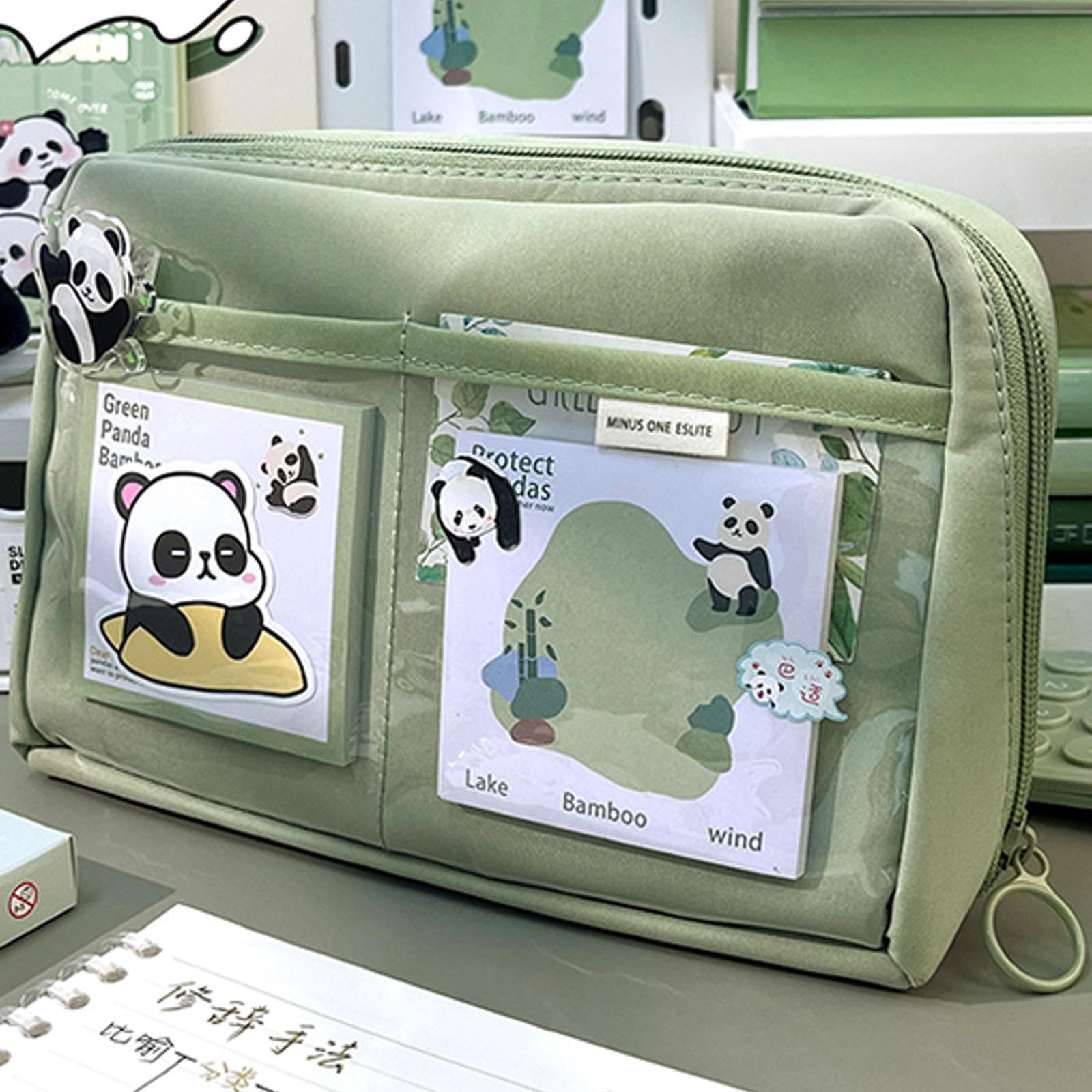 Trousse à en Toile adaptée, Rangement Flexible, Joli d ' Ours, ajout Scolaire Fin pour Un Usage Quotidien, Trousse à Panda Lavable