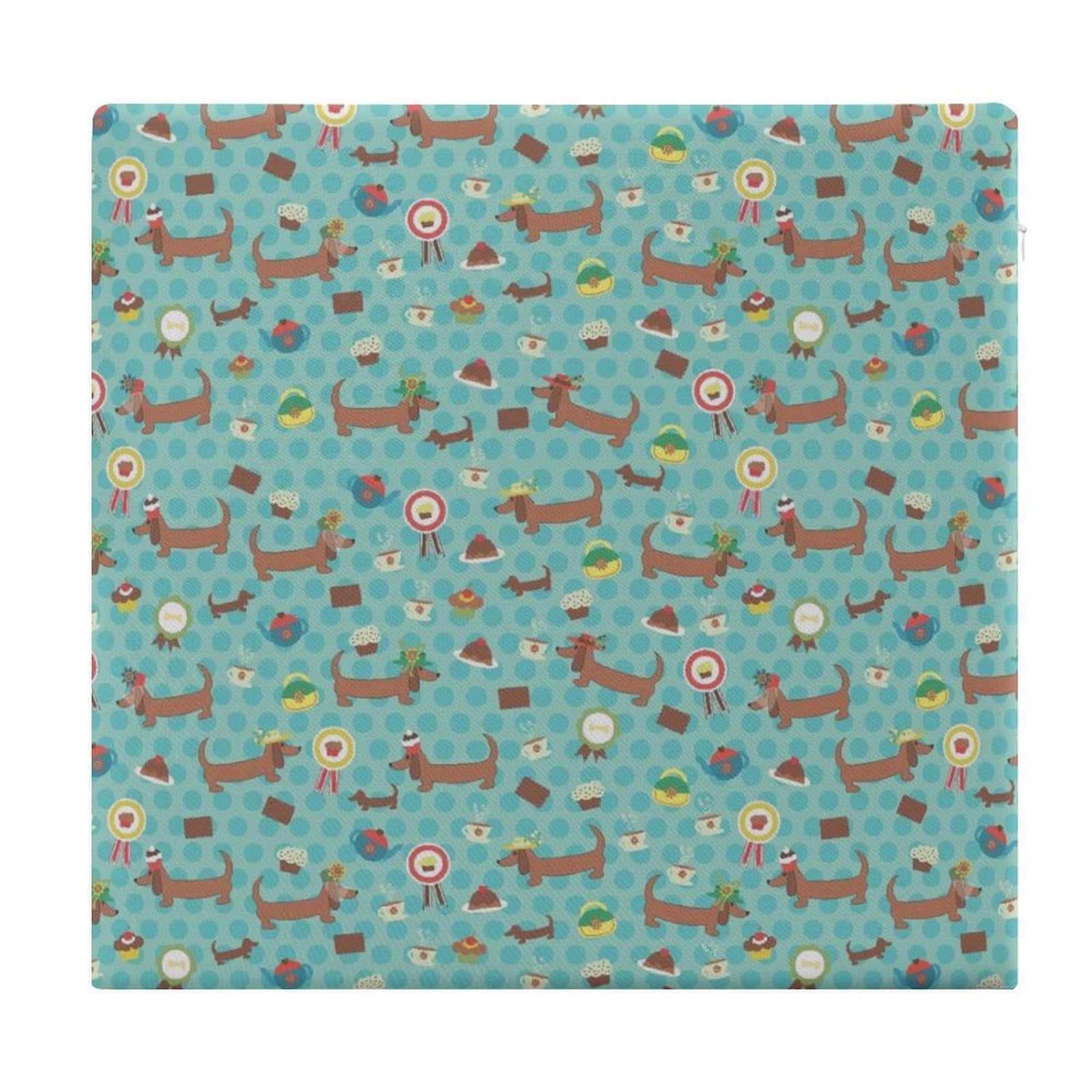 JZemdybill Chair Pad, Sausage Dog Seat Pad, Square Chair Cushion for Yoga Living Room Balcony