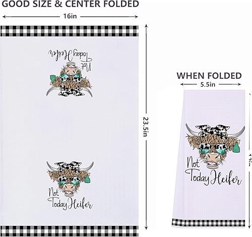 Miniatura 4 de Regalos divertidos de vaca, lindas toallas de cocina de vaca, toallas de cocina de granja, decoración divertida de vaca, toallas de plato de vaca,