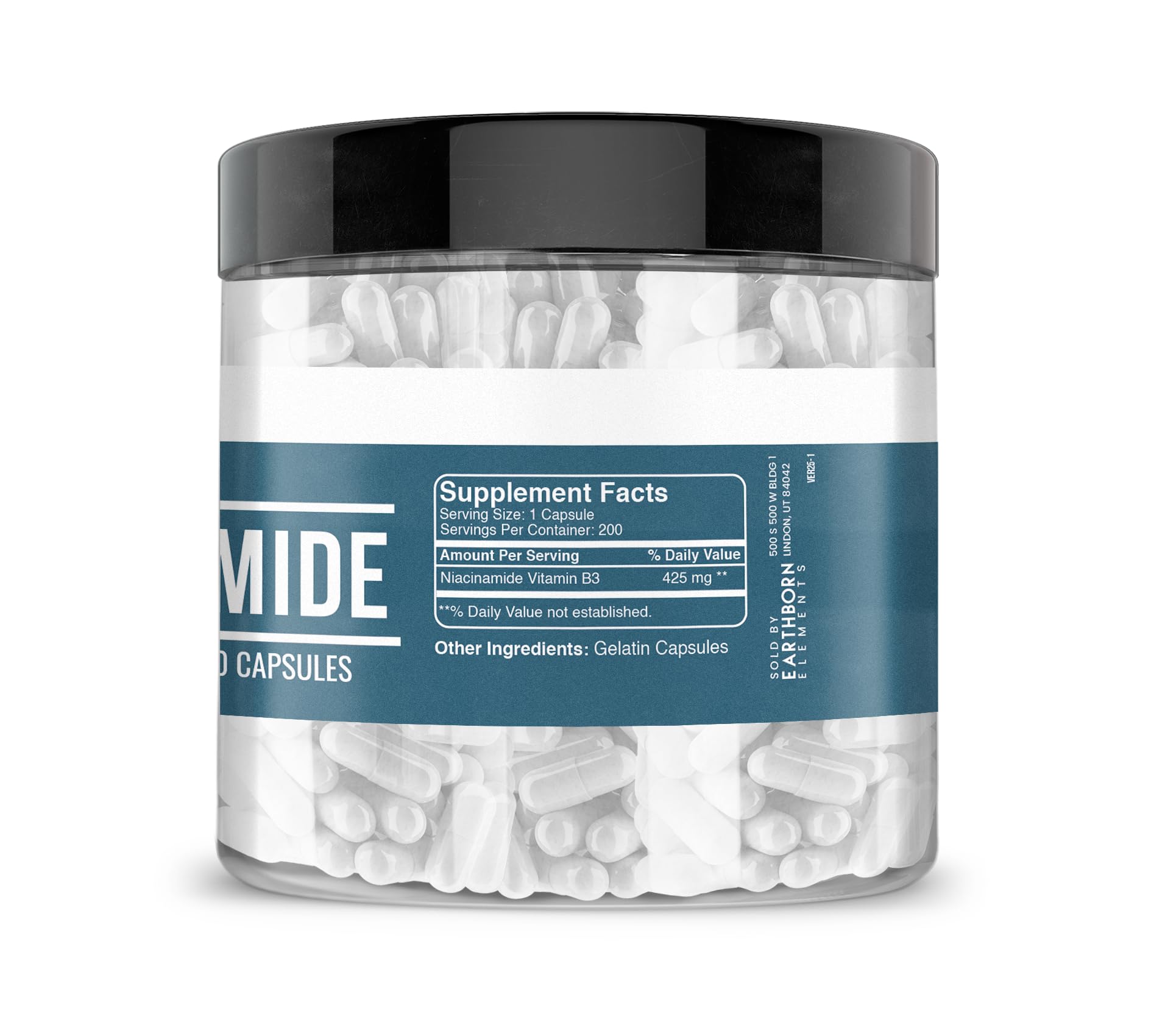Earthborn Elements Niacinamide (Vitamin B3), Capsules, No Magnesium Fillers, No Flush — Amazon image 2