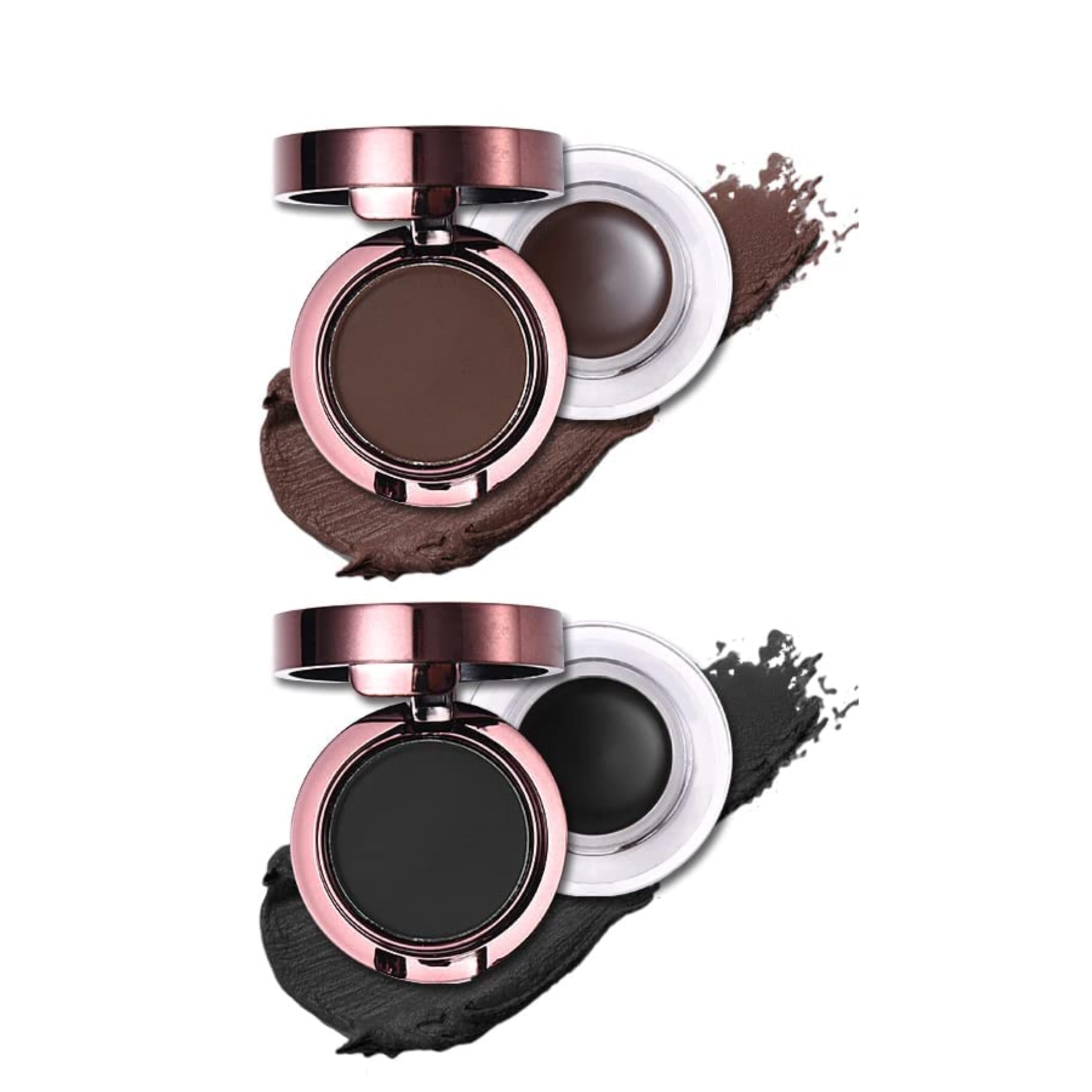 My Colors 4 in 1 Gel Eyeliner and Eyebrow Powder Kit Brown Black Water-proof with Eye Liner Brush