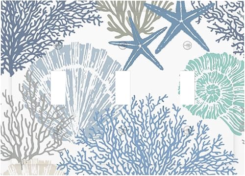 Miniatura 131 de Cubierta de Pared de Interruptor y Toma de Corriente de 1 Gang de Patrón Texturizado de Mármol Turquesa Oscuro Azul Gris Moderno Abstracto de Lujo