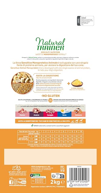 Foto 3 de 5 de Natural Trainer Sensitive No Gluten - Pienso para Perros Mini-Toy Adult con Cordero y Cereales Integrales