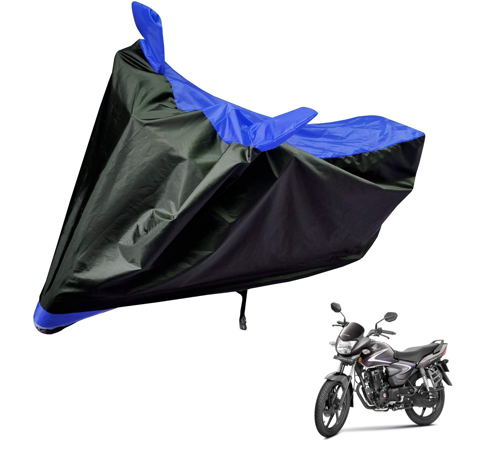 Auto Hub CB Shine Bike Cover Waterproof Original/CB Shine Cover Waterproof/CB Shine Bike Cover/Bike Cover CB Shine Waterproof/CB Shine Body Cover/Bike Body Cover CB Shine (Black, Blue) (B08T7CZC8Z) Amazon Price History, Amazon Price Tracker