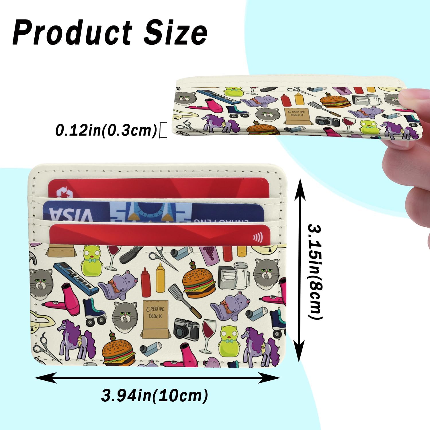 ENSIANTH Cartoon Merch Just A Guy Who Loves Burgers Card Holder Cartoon Family Fans Gift Comedy Character Lover Card Wallet (Burger CH)