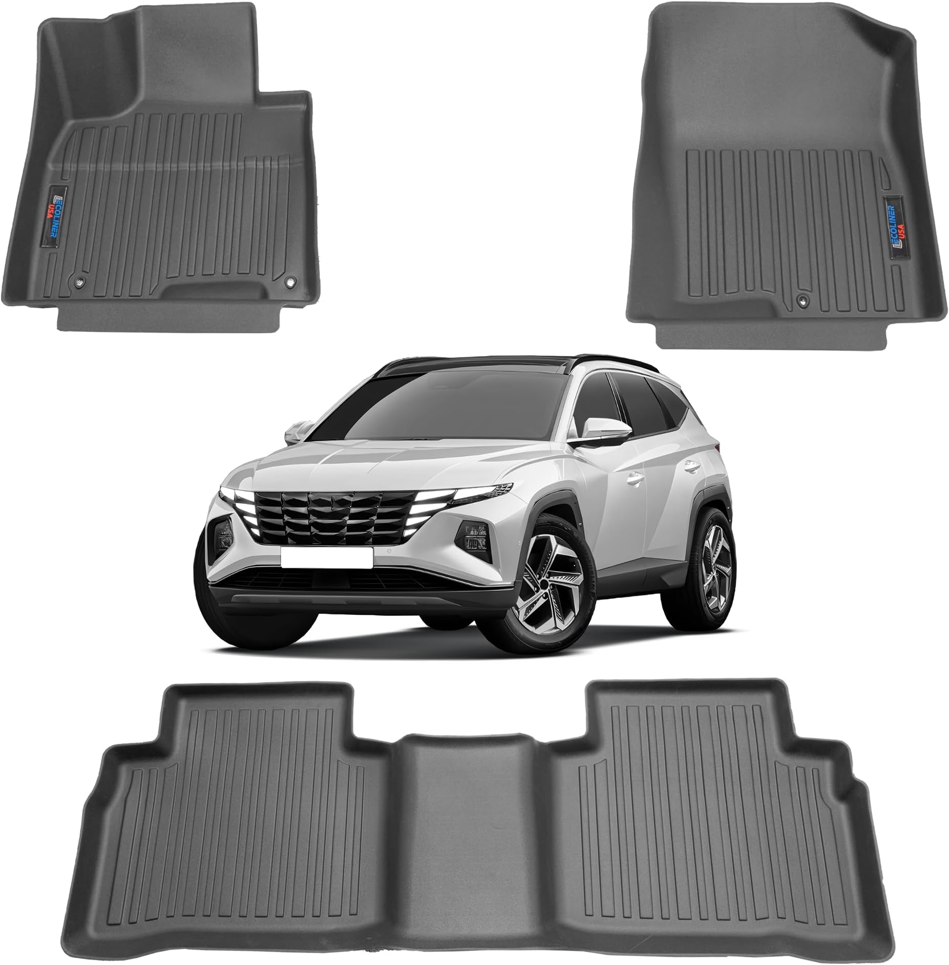 Amazon.com: Automotive 3D Floor Mats Set for Hyundai Tucson 2022-2024 ...
