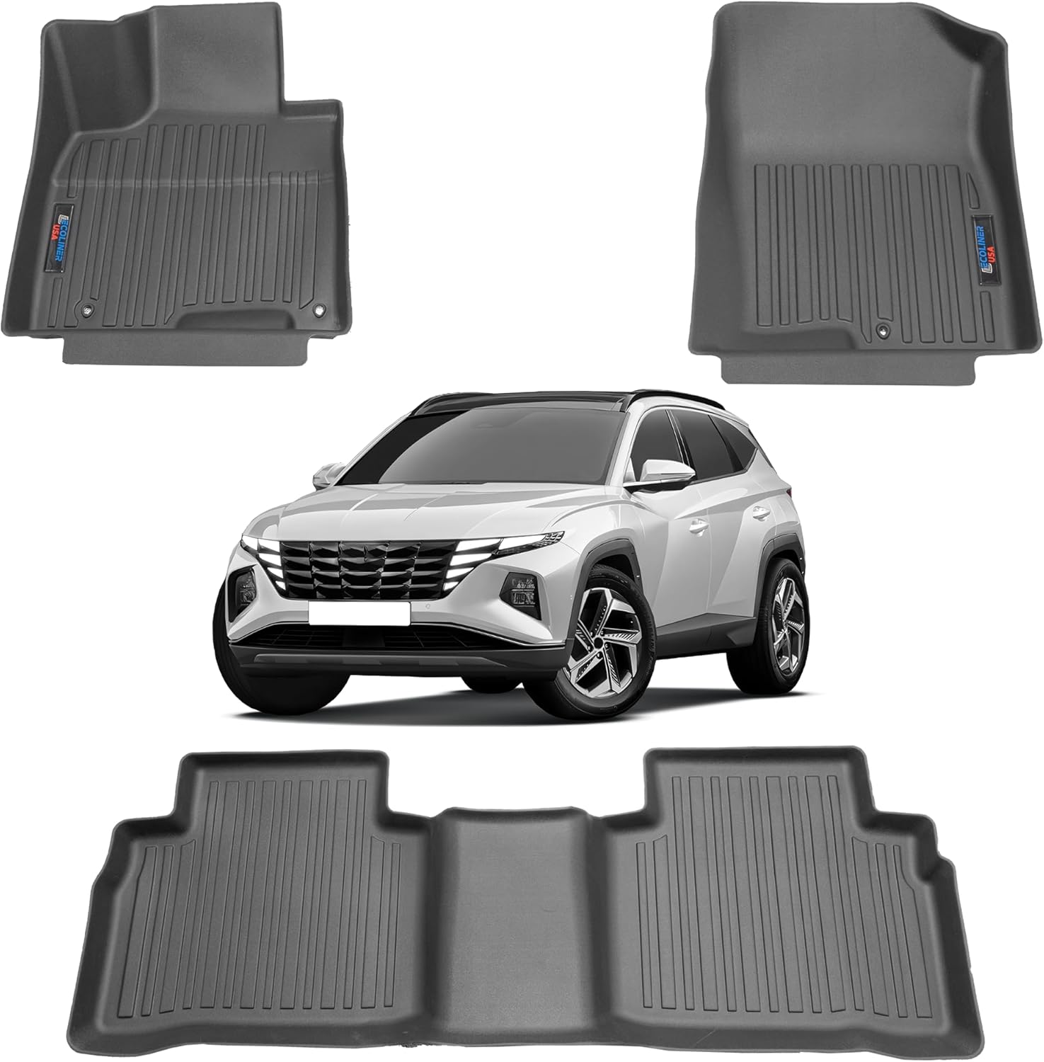 Automotive 3D Floor Mats Set for Hyundai Tucson 20222024