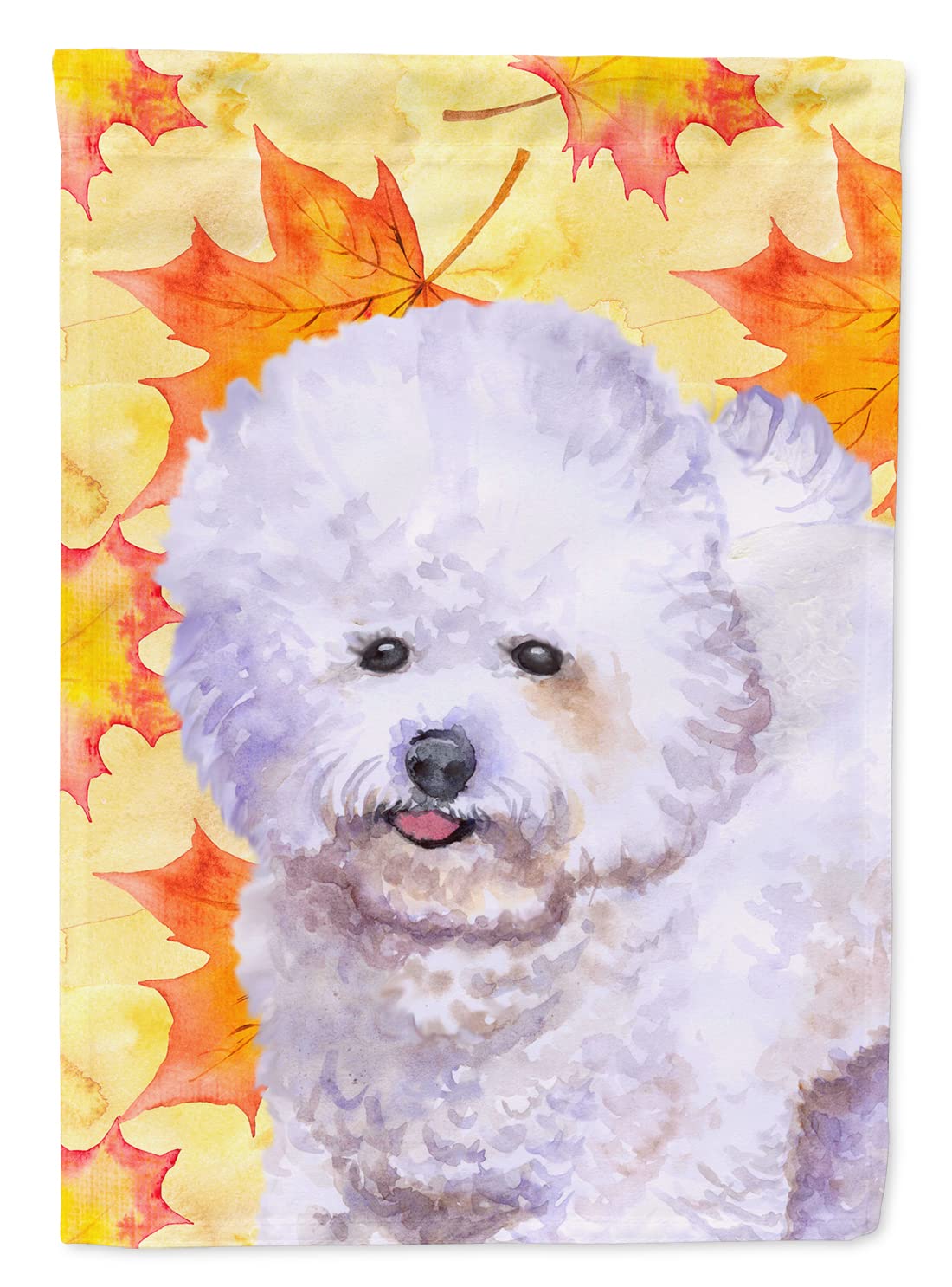 Bichon Frisé drapeau automnal multicolore pour décoration de jardin