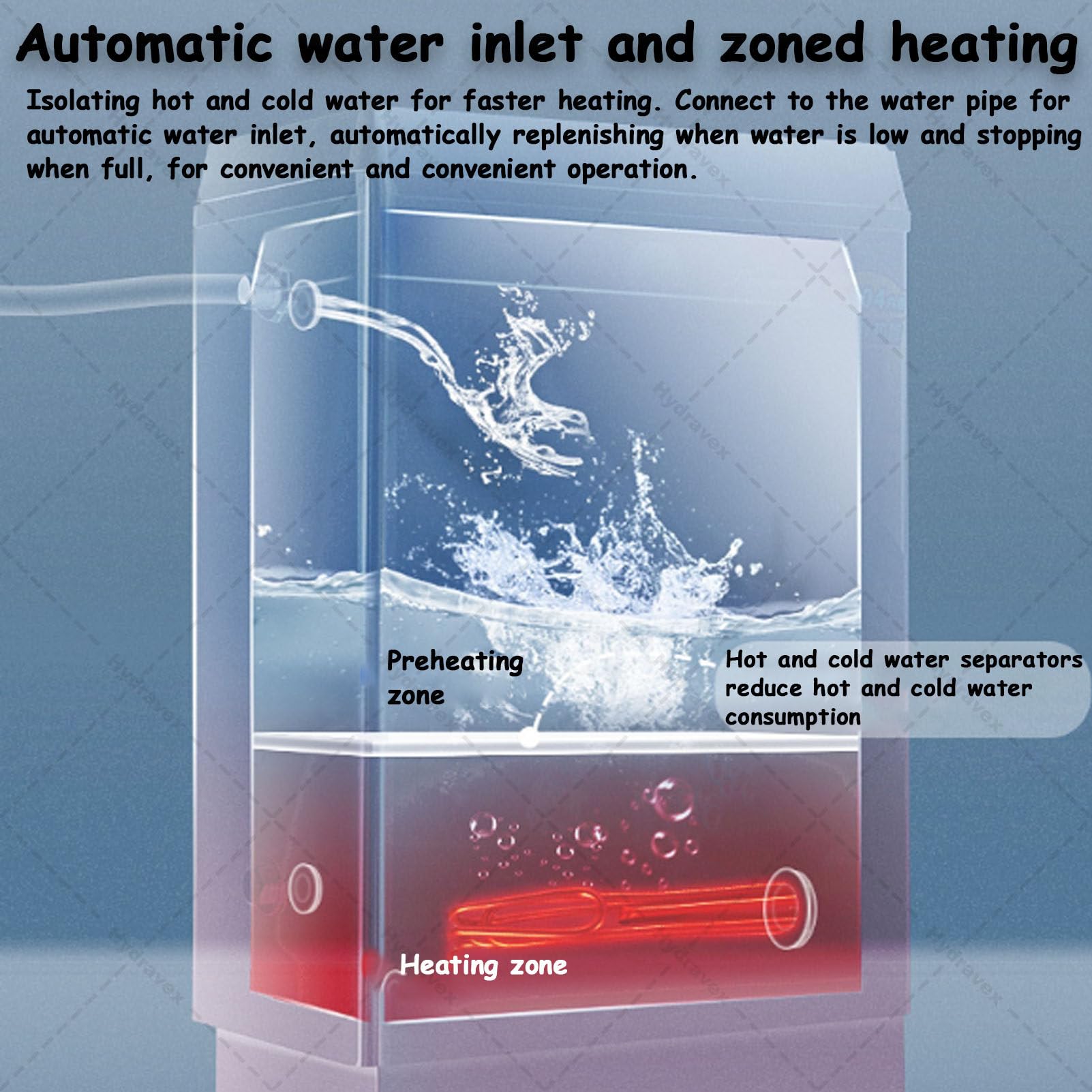 Distributeurs d'eau chaude, distributeur d'eau commercial, grand distributeur de boissons chaudes, bouilloire à température réglable, grand débit, intérieur en acier inoxydable 304 150L/H-380V