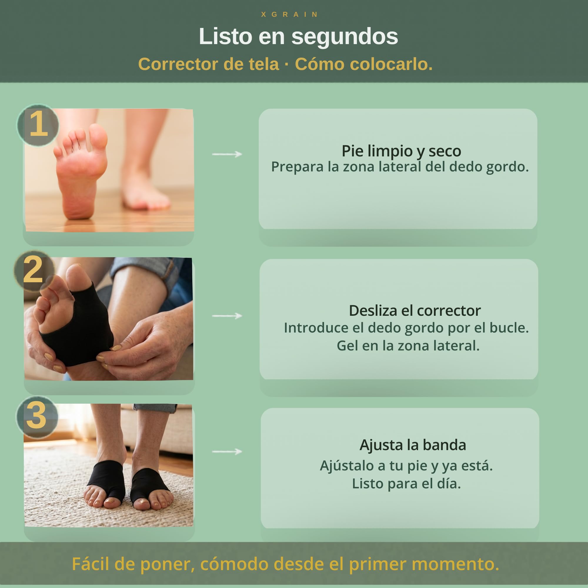 Corrector de Juanetes y Separador Dedos pie Negro – Férula Hallux Valgus con Almohadilla de Gel – Pack 4 Piezas Unisex Talla Única