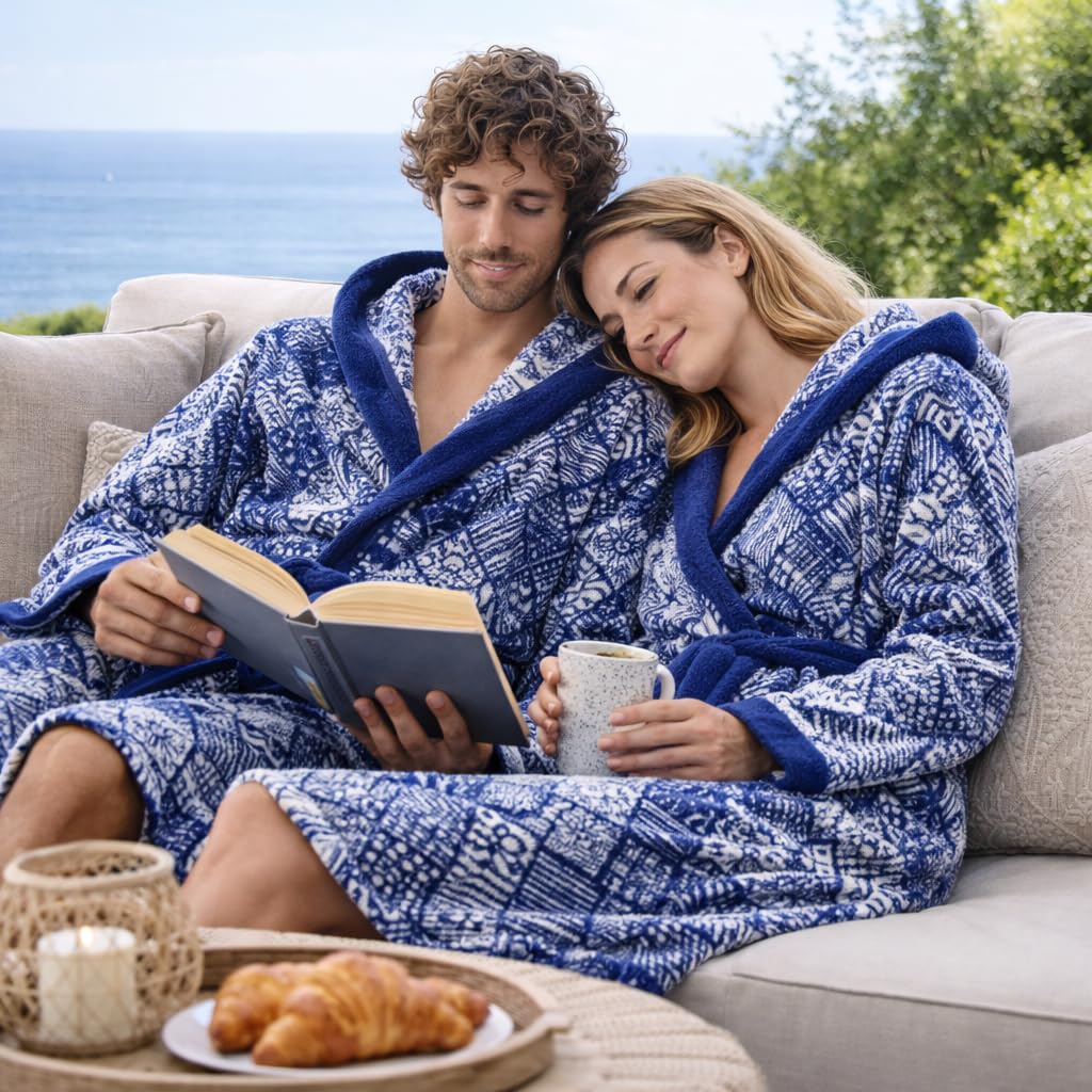 Top Towel Accappatoio jacquard 100% cotone 500 g/m² - finitura velluto, alto assorbimento e morbido al tatto