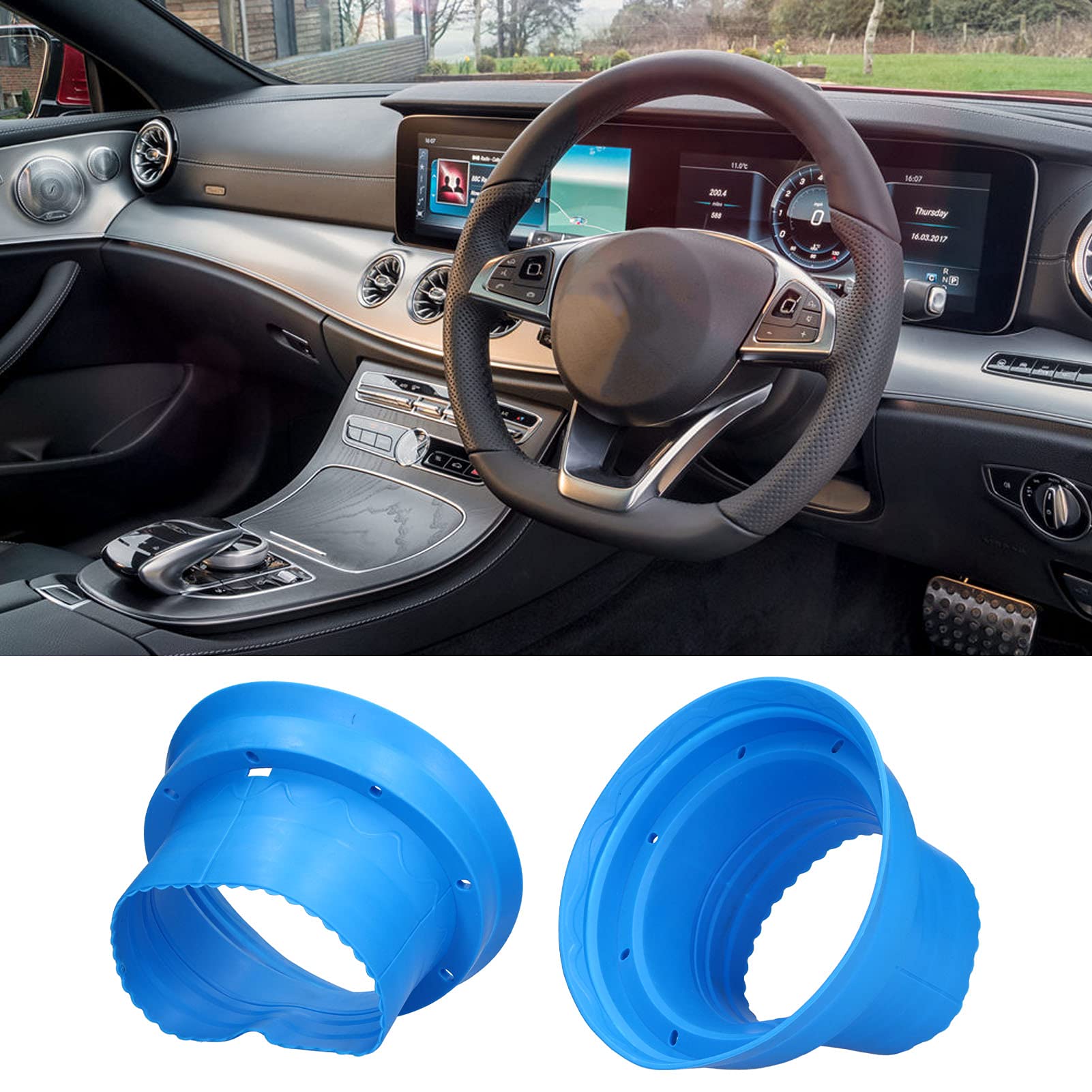 Housses En Silicone Pour Haut-Parleurs De Voiture - 2 Pièces - Étanches, Anti-Vibrations - Améliore La Qualité Sonore - 7