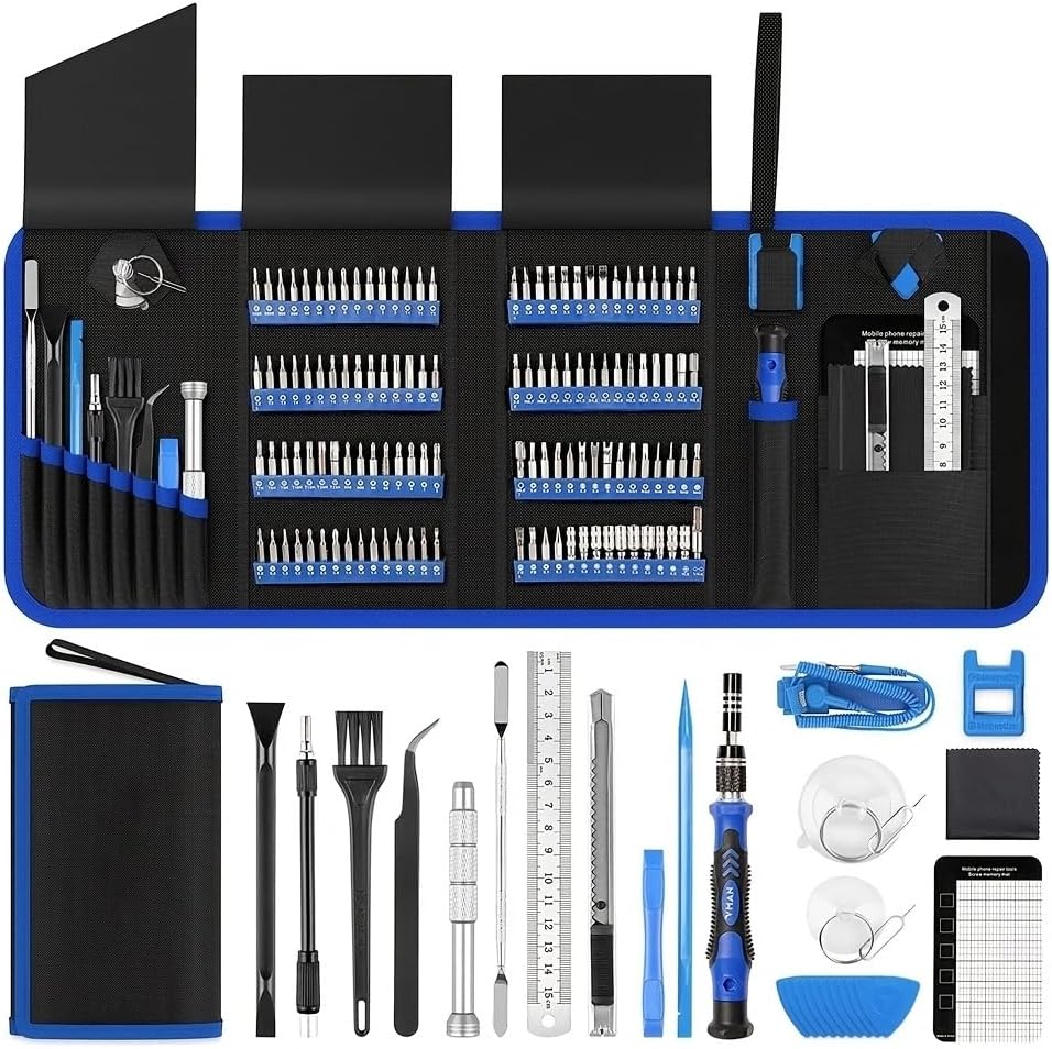 150 in 1 Electronics Precision Screwdriver Set Repair Tool Kits with Magnetic VMAN Mini Screwdriver Set with Oxford bag, Repair for Cell Phone, iPhone, Watch, Tablet, xbox PS4, laptop