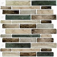 Vista 10 de WOWSTAR 10 hojas de azulejos para salpicaduras de cocina despegar y pegar, azulejos adhesivos para salpicaduras de cocina para pegar en la pared