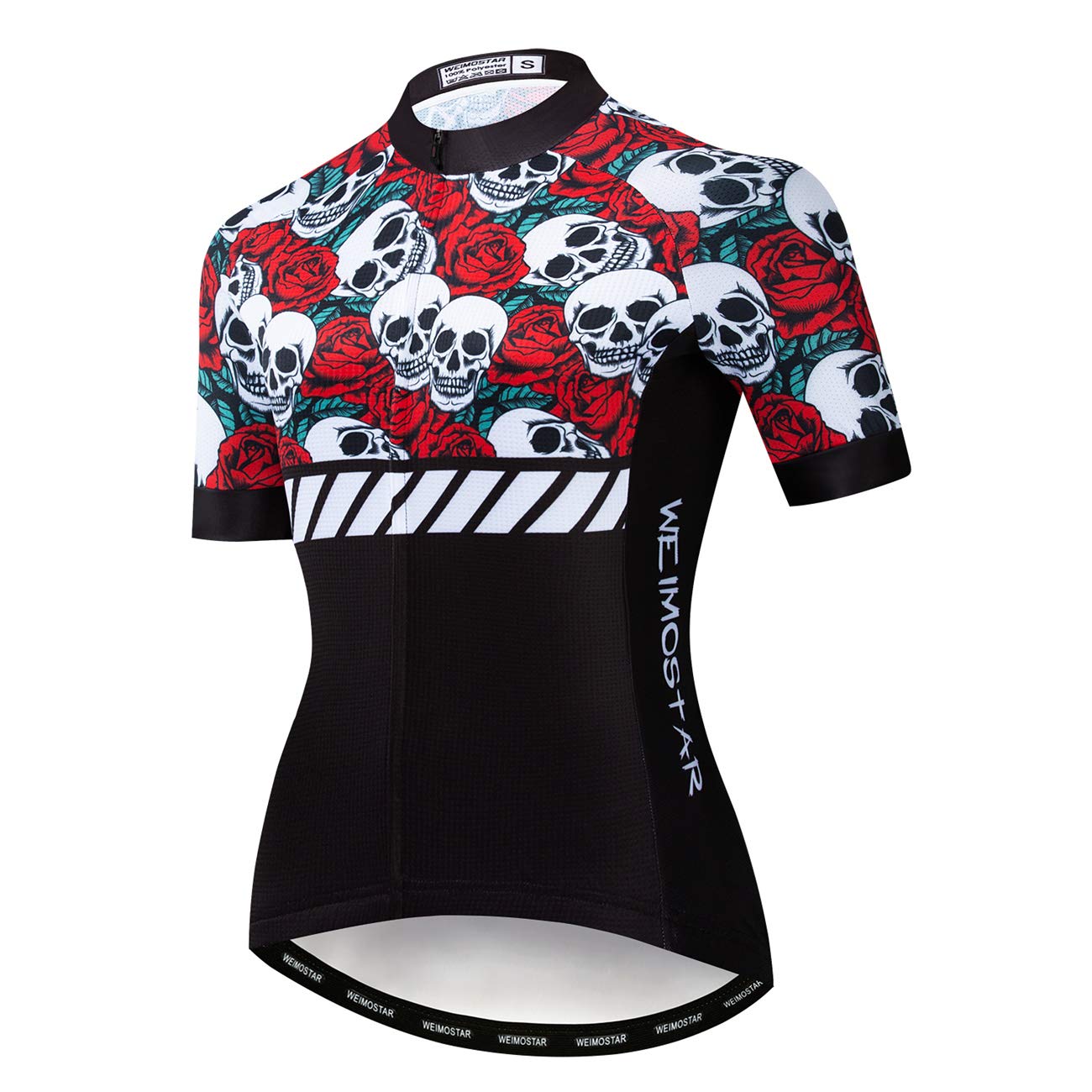 Weimostar Cycling Jersey Women, Female Bike Tops Ladies Summer Short Sleeve Bike Shirt Riding Jersey Quick Dry