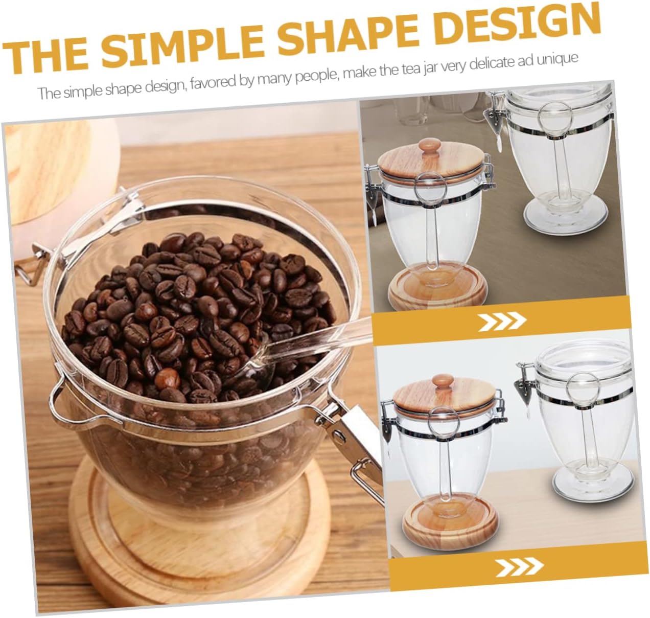 Daily Use Tea Canister Tabletop Canister Household Tea Container Coffee Storage