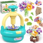 TingingYuli Bouquet de fleurs & Pressing Craft Kit, Filles 4-8 Cadeau d'anniversaire 100+ pièces réutilisables, presseuse & vase - un art sans écran & cadeau d'artisanat