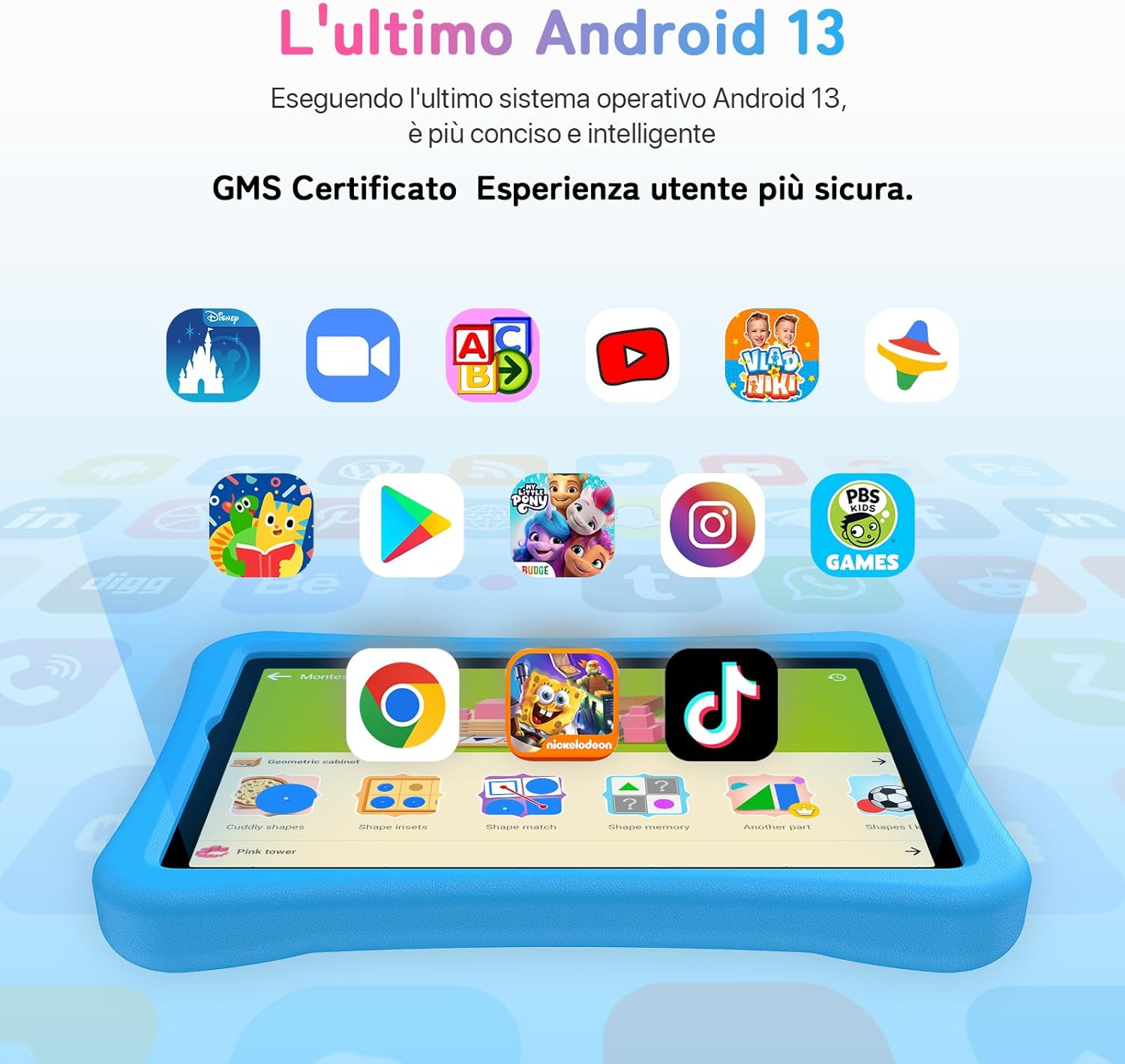 UMIDIGI Tablet Bambini Android 13 Tablet 10.1 pollici, G1 Tab Kids Tablet,8GB+64GB/TF 1TB,6000 mAh,8MP,Tablet per Bambini con Controllo Parentale,Google GMS, WiFi 6/BT5.0,Custodia Protettiva in EVA UMIDIGI Tablet Bambini Android 13 Tablet 10.1 pollici, G1 Tab Kids Tablet,8GB+64GB/TF 1TB,6000 mAh,8MP,Tablet per Bambini con Controllo Parentale,Google GMS, WiFi 6/BT5.0,Custodia Protettiva in EVA