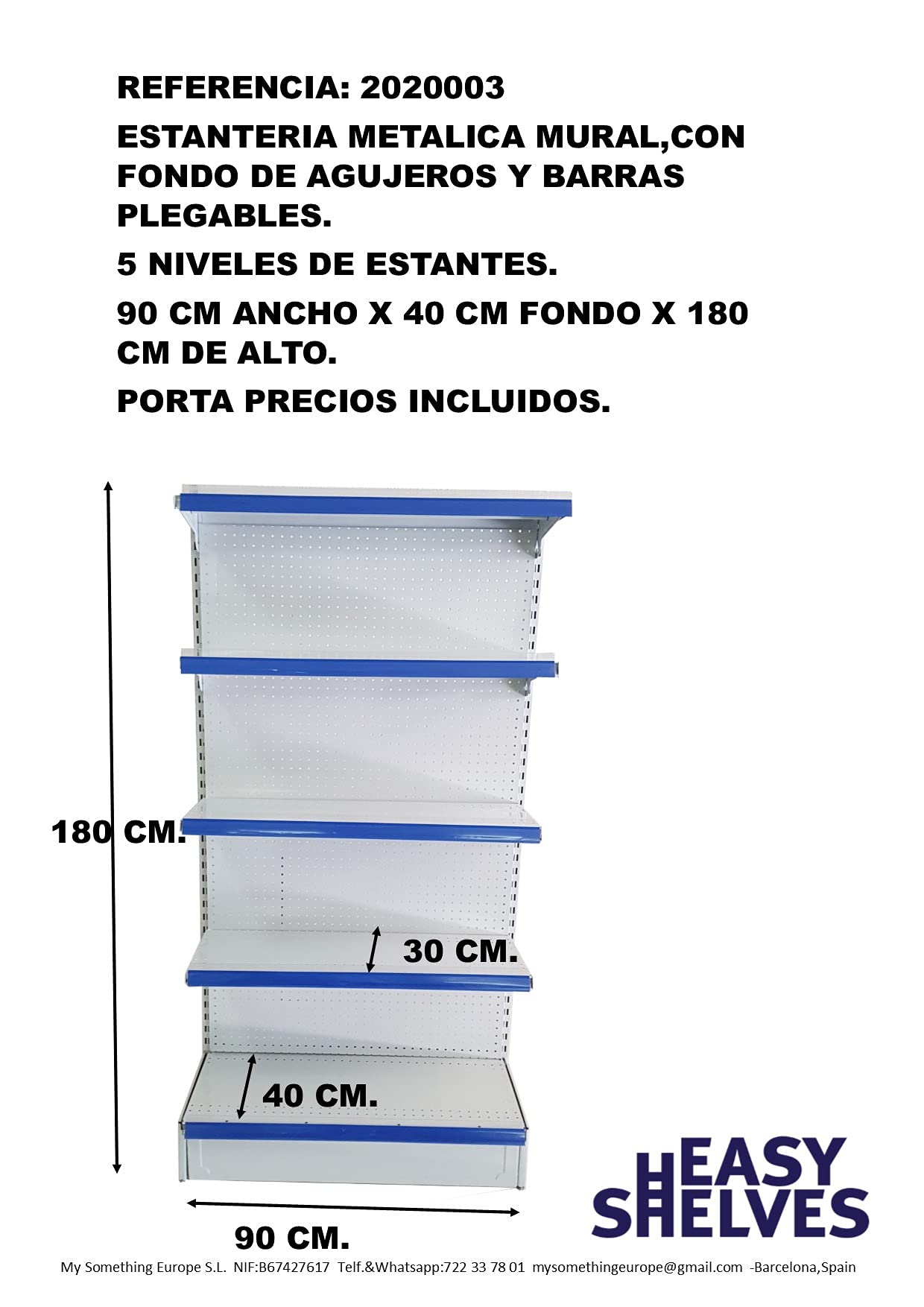 Estanteria supermercado Plegable Metalica