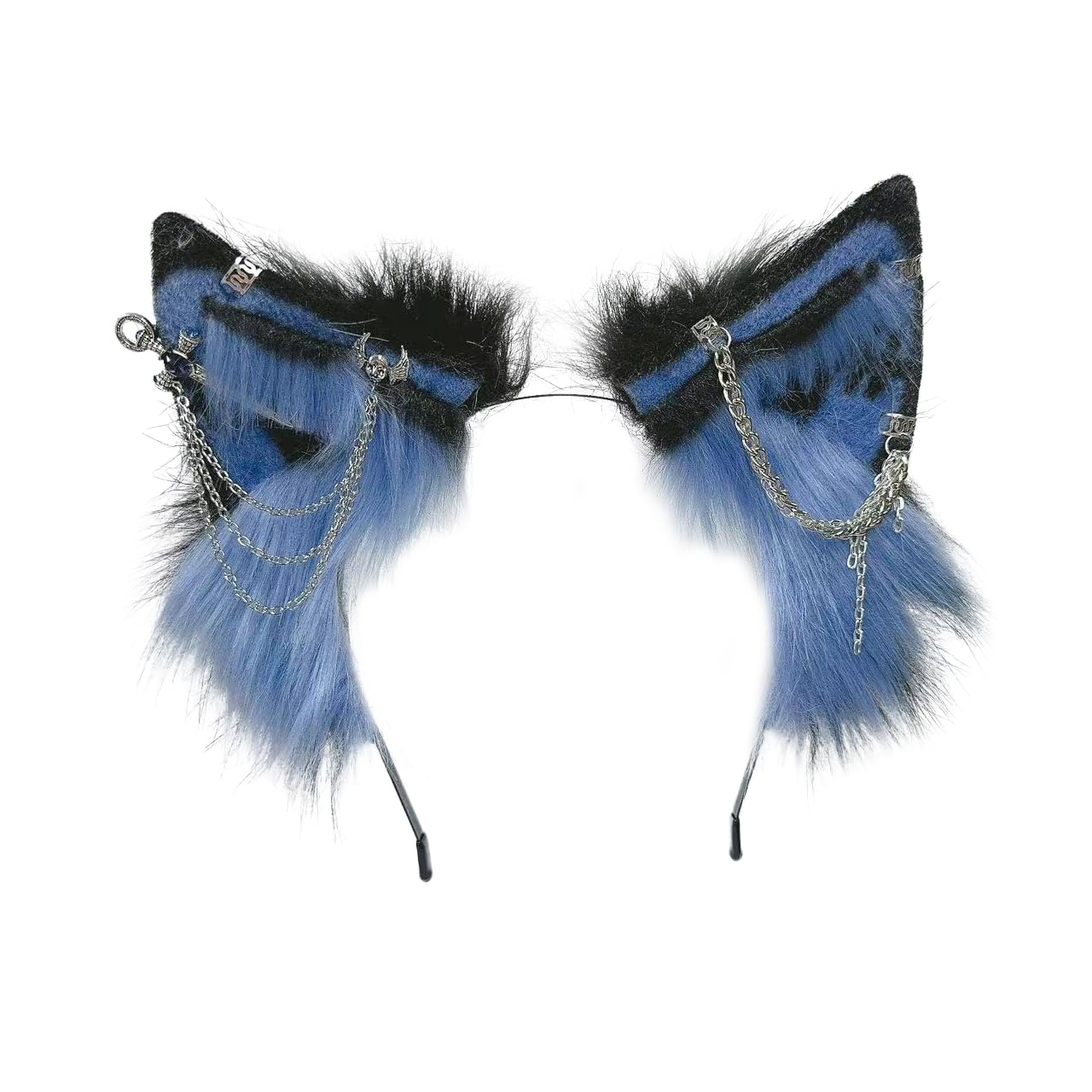 Ekwikzz Orelhas de gato cosplay orelhas de gato clipes acessórios punk cruz gótica NEW01-ALL - Si Sword Lbu