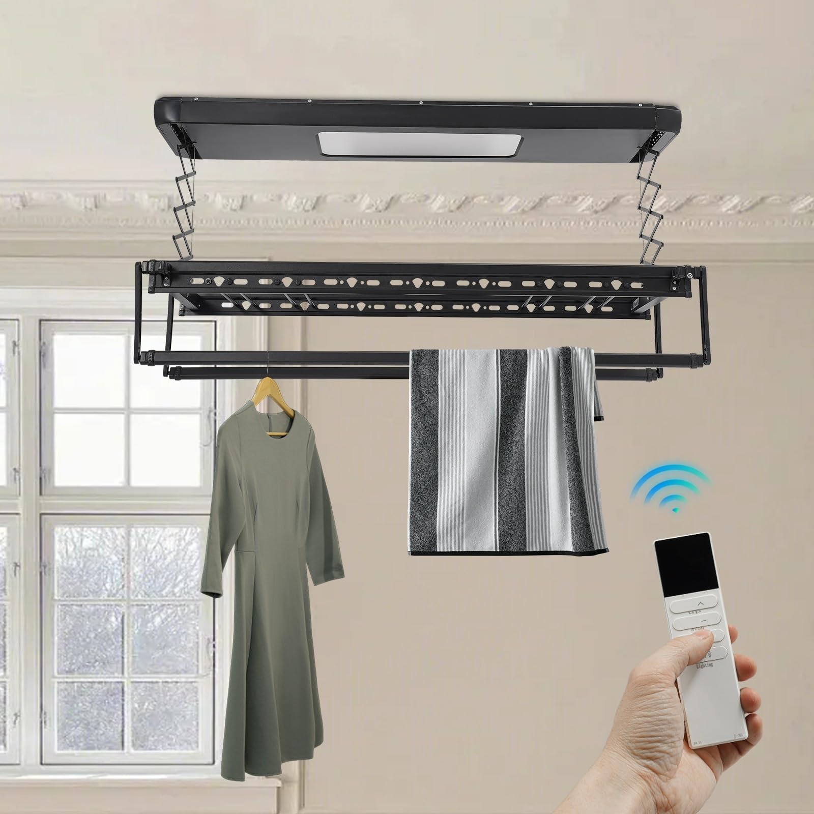 Tendedero De Techo Sube Y Baja Tendedero De Ropa Plegable TRCK