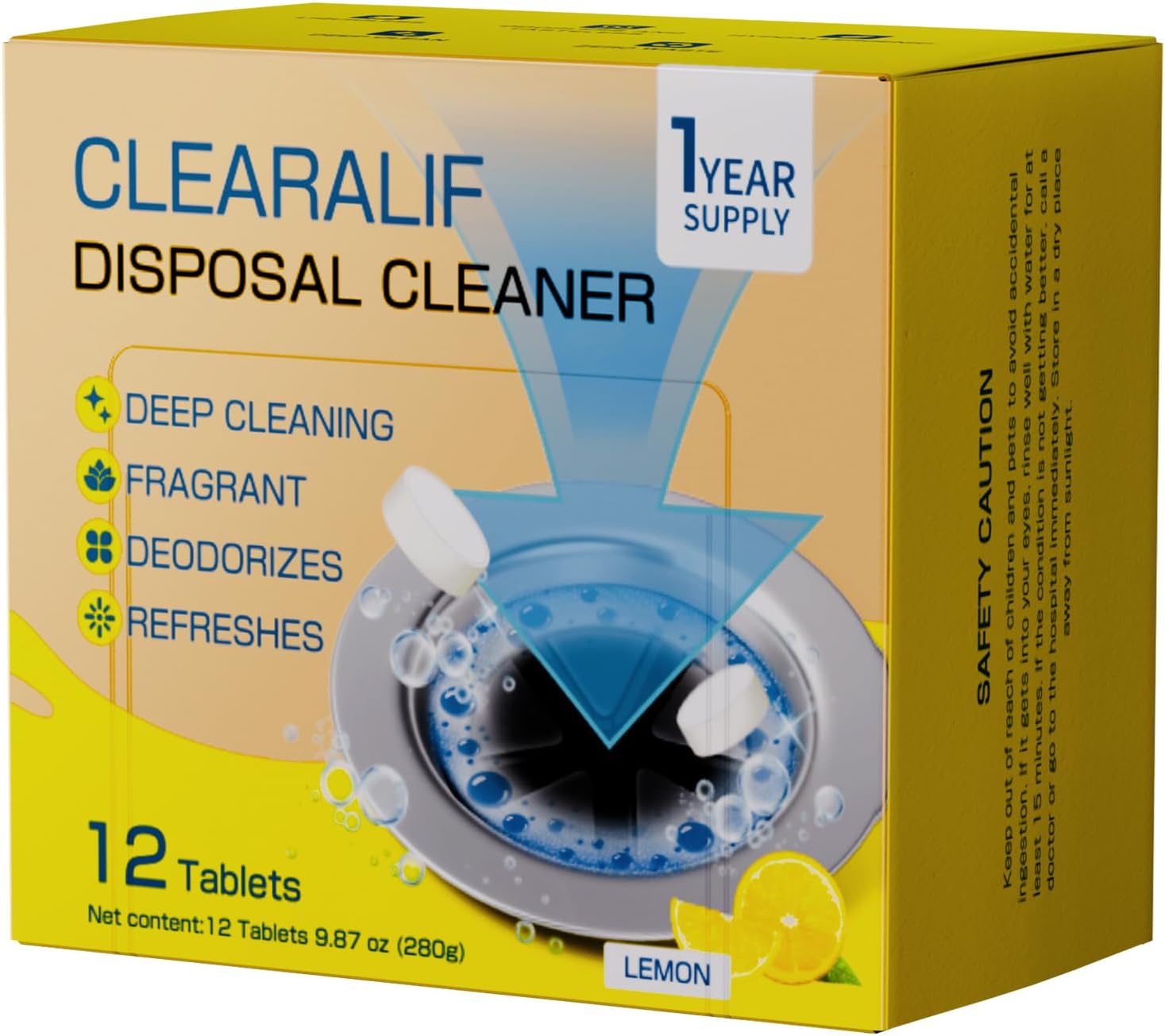 Limpiador para triturador CLEARALIF 12 tabletas limón