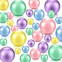 Vista 10 de Junkin 300 cuentas de maquillaje para jarrón de perlas sintéticas, a granel, sin agujero, cuentas de perlas brillantes, tamaños mixtos, perlas