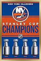 Vista 12 de Trends International NHL New York Islanders - Champions 23 Wall Poster, 34L x 22.4W, Mahogany Framed Version