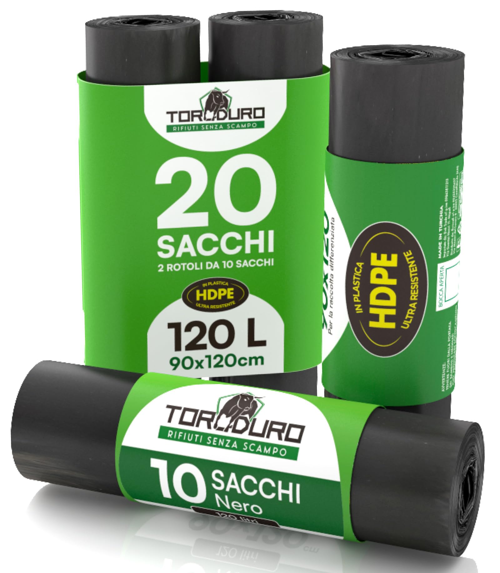 Sacchi Extra Robusti Sacchi Neri Extra-Resistenti 90x120cm 20