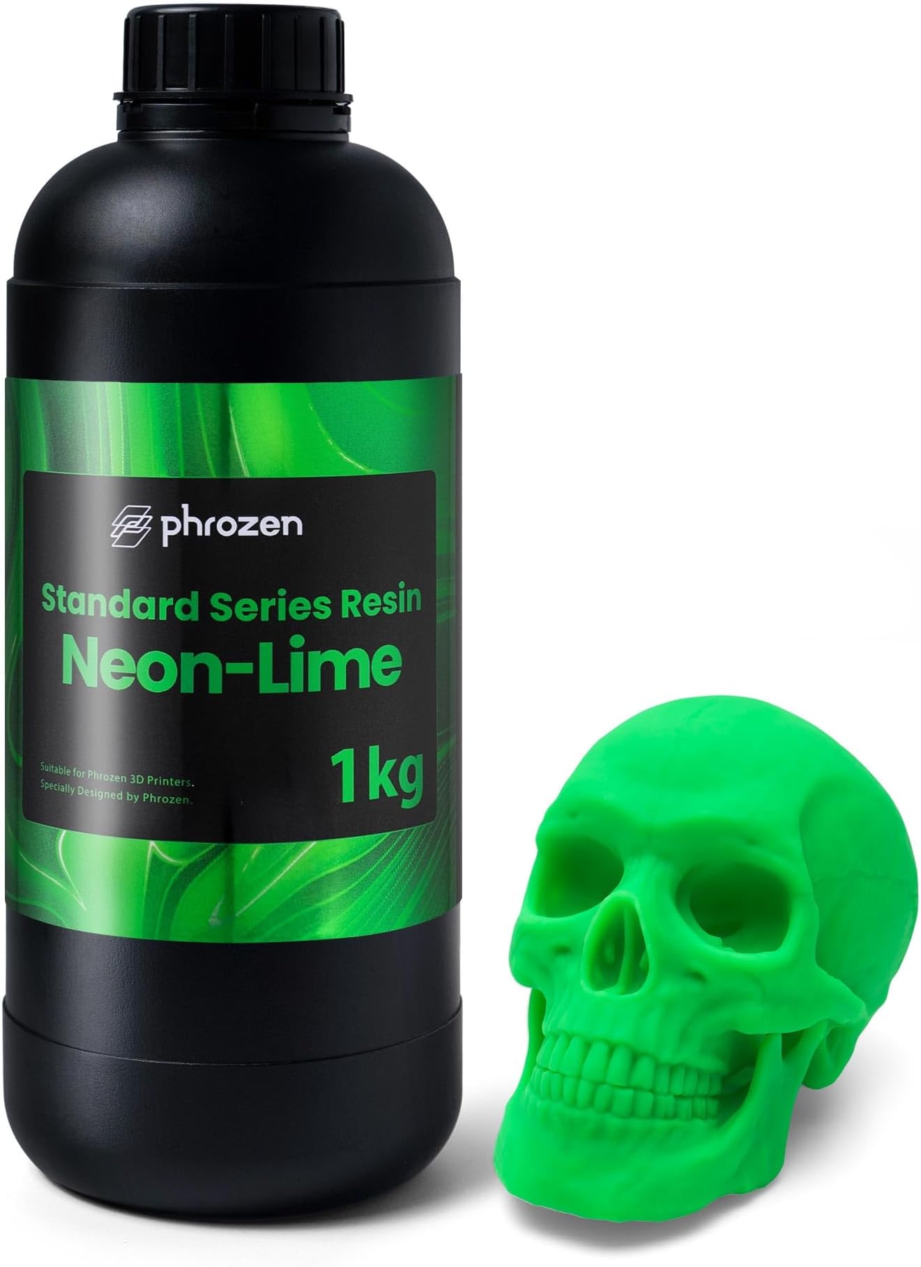 phrozen Standard Series 3D Printer Resin, 405nm DLP LCD UV-Curing Photopolymer Resin for Plastic Models, Action Figures, Jewelry, Prototyping, Bright Color (Neon-Lime, 1KG)