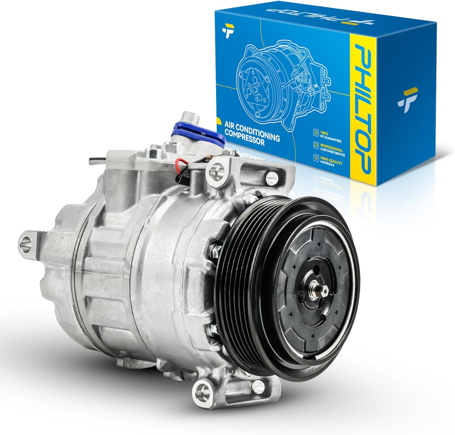 PHILTOP 158359 AC Compressor Fit for Mercedes-Benz C300 2008-2010, GL450 2008-2010, C350 2008-2009, ML350 2006, R350 2006, ML500 2006, GL550 2009-2010, R500 2006, R350 2010 3.5L (For 1-Pin only)