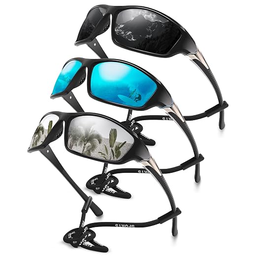 Polarized Sports Wrap Around Sunglasses Men Fishing Running Golf