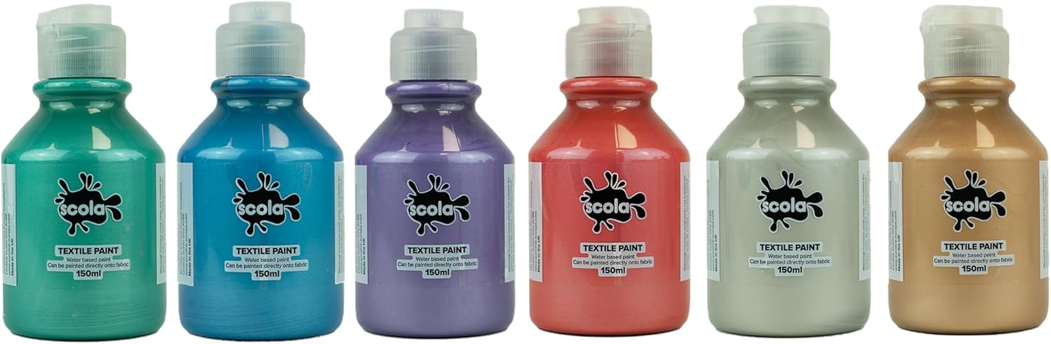 Scola Textile Paint 6 x 150ml (Pearlescent)