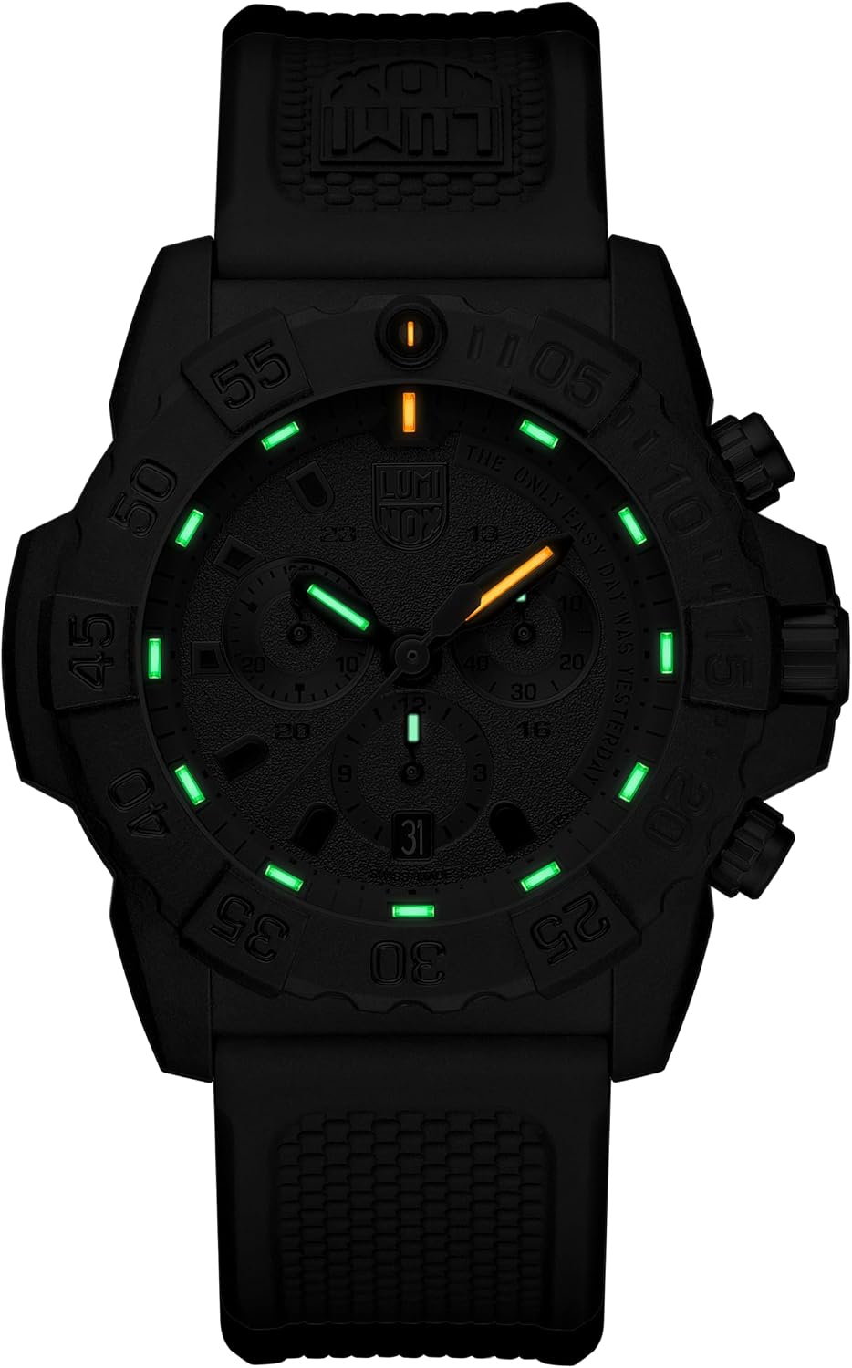 Luminox - Navy Seal Chronograph X3.CE81.EY - Mens Dive Watch - Watches for Men - 45mm - Swiss Quartz - 200M Water Resistant - Hardened Mineral Crystal - CARBONOX Case - Always Visible - Swiss Made
