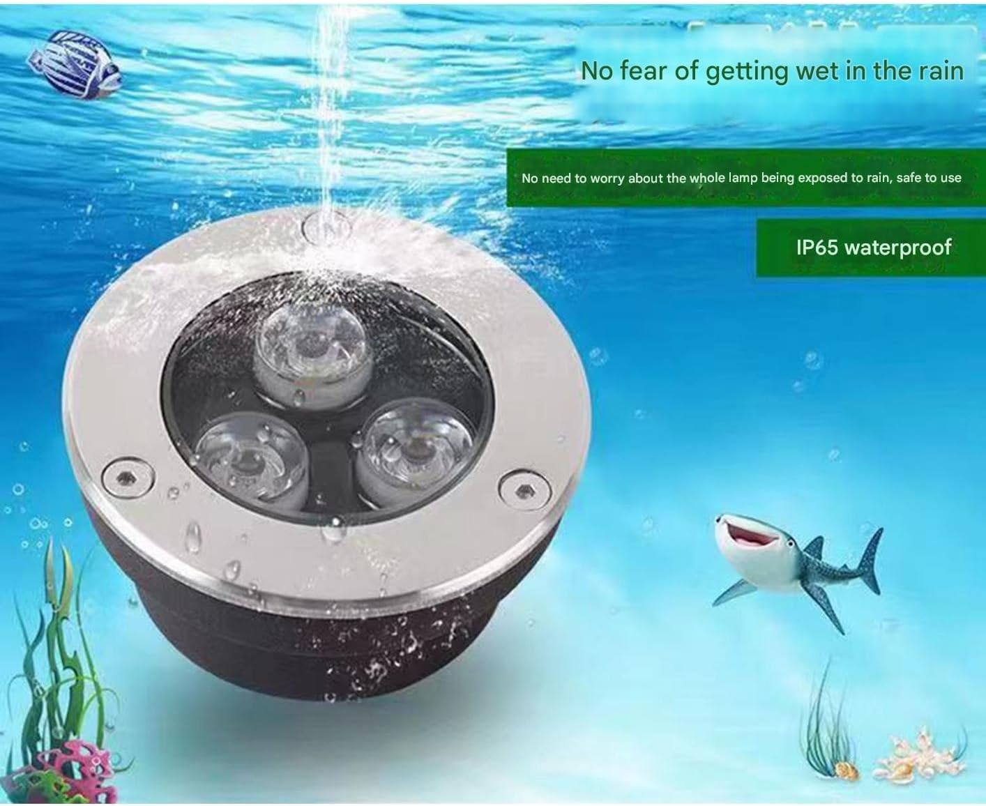 Ultra-Thin 3W Outdoor Recessed Spotlight - IP65 Waterproof Garden Floor Lamp, Cold White LED Ground Light for Lawn, Courtyard, and Patio (100 * 35mm)