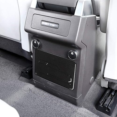 Miniatura 4 de YIWANG - Cubierta de fibra de carbono para panel de almacenamiento trasero de reposabrazos central para Land Rover Discovery 5 LR5 L462 2017-2019