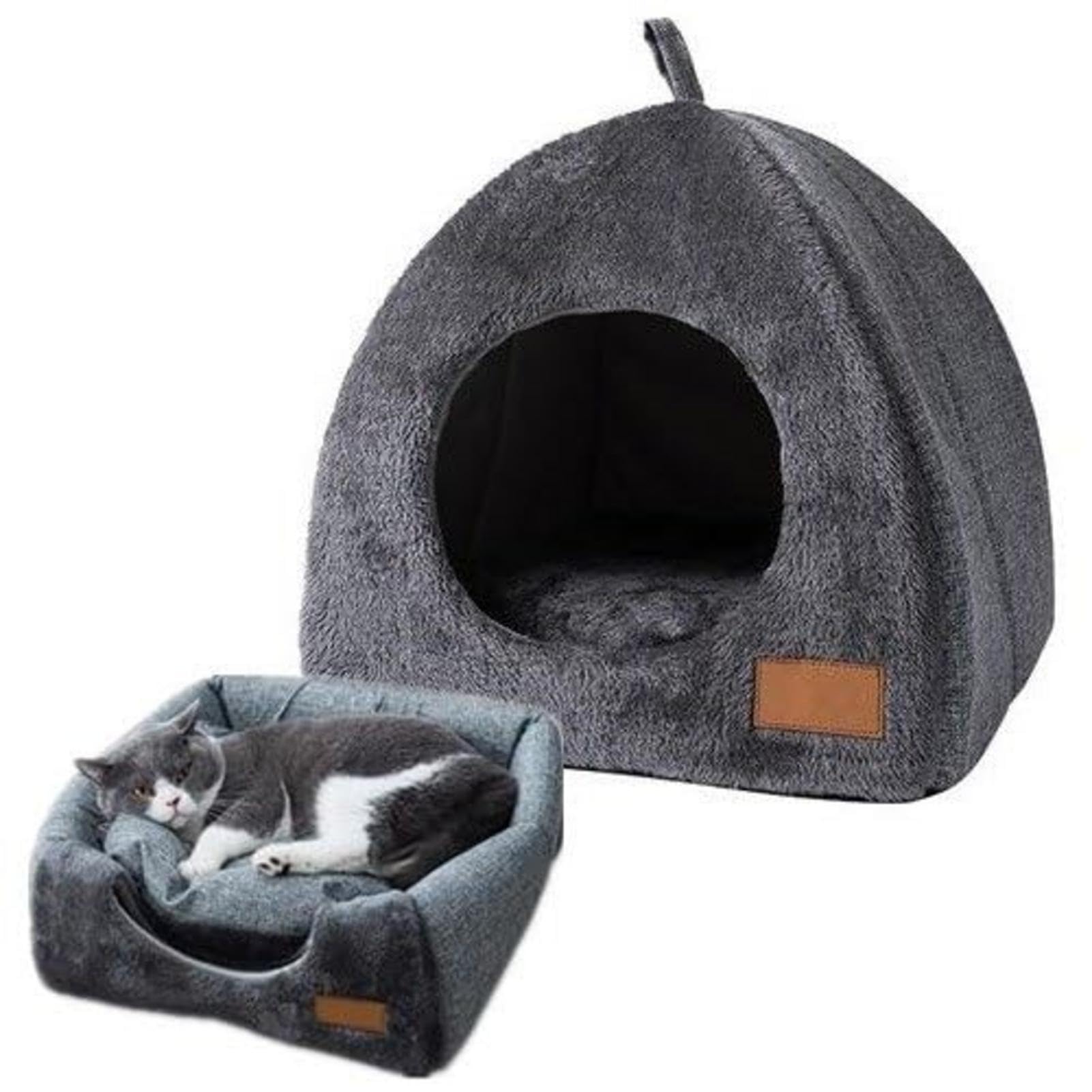 Befeixue Cama Cueva para Gatos Iglú, Casa Interior para Gatos, Refugio para Mascotas De Invierno Al Aire Libre, Casas para Gatos Cuevas Resistentes A La Intemperie, Casa Portátil para Mascotas