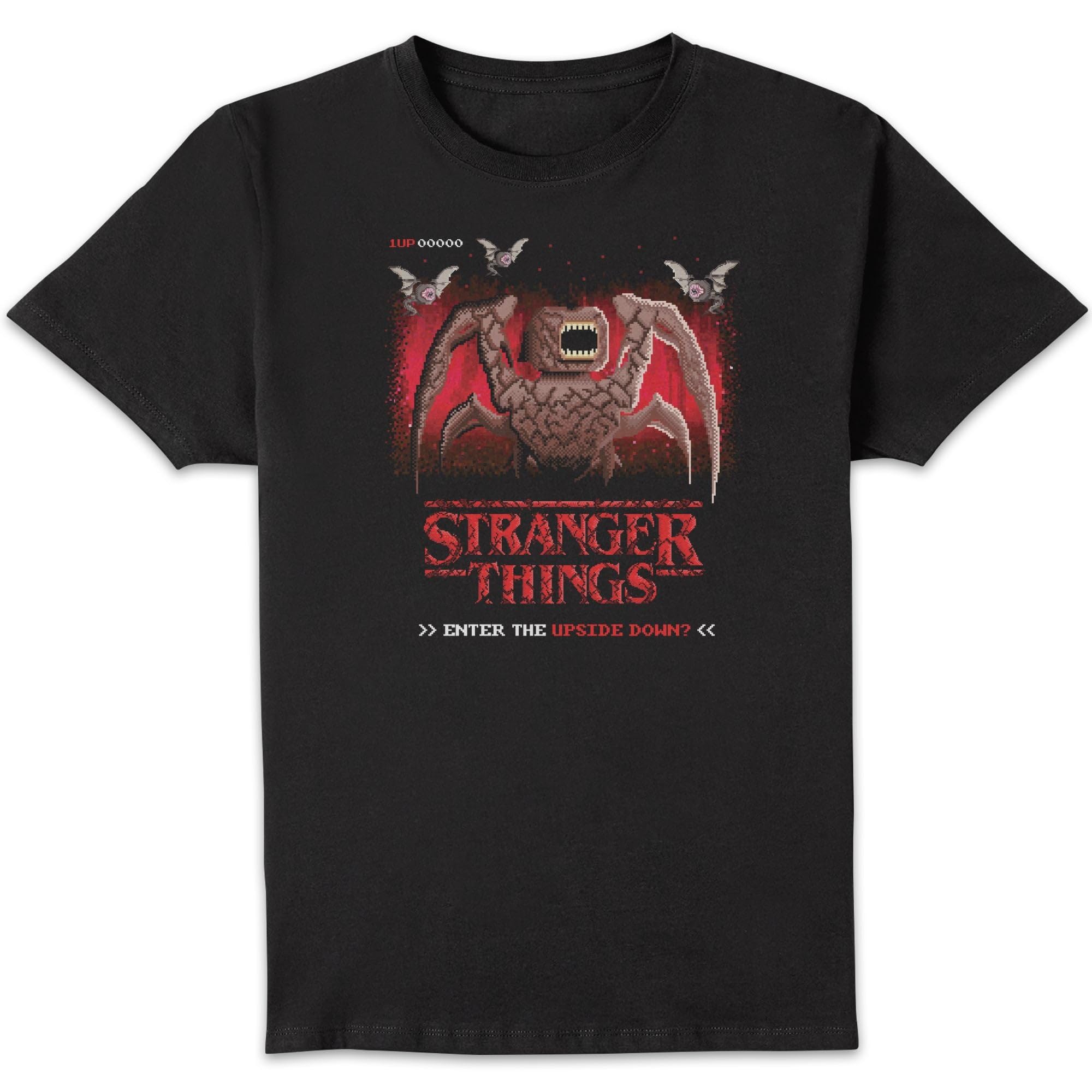 Zavvi Unisex Multi Stranger Things Enter The Upside Down? Men's T-Shirt - Black L