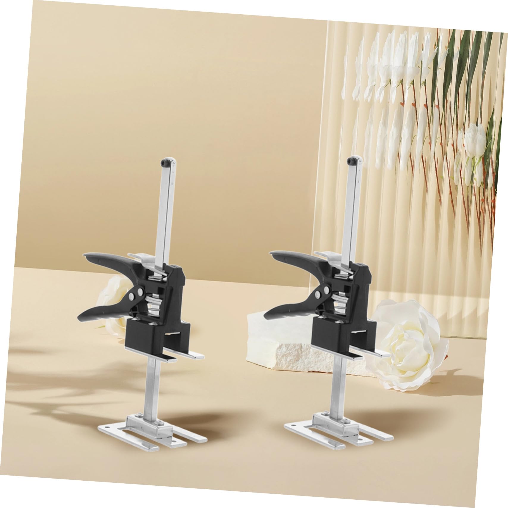 UKCOCO 2piezas Elevador De Baldosas De Acero Para Instalación De Azulejos De Pared Nivelador De Azulejos Ajustador De Altura Herramienta De Posicionamiento Para