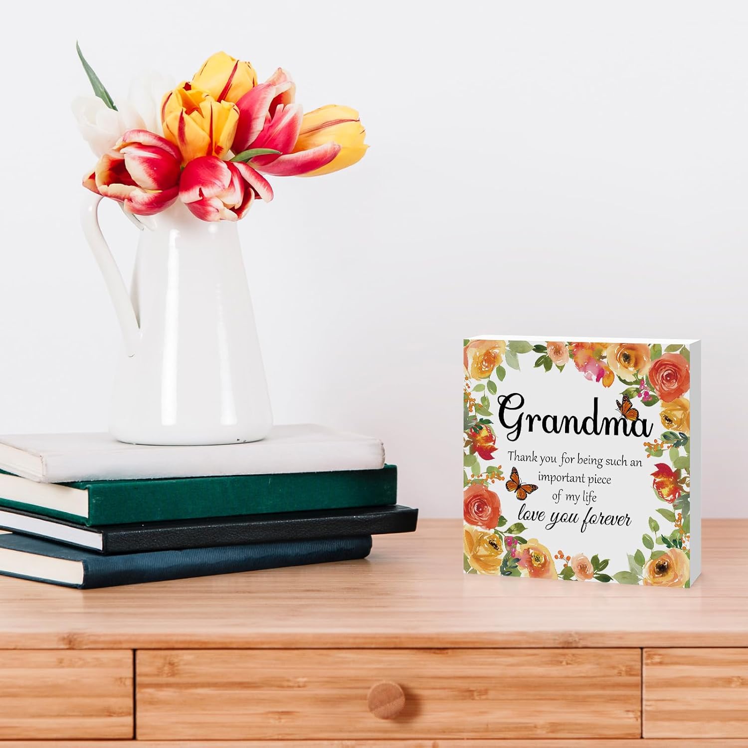 Grandma Gifts Birthday Gifts for Grandma Mothers Day Gifts Engraved Wooden Block Sign Desk Decor Sign for Grandma from Grandkids Thanksgiving Christmas for Grandma Grandmother Nana - Image 4