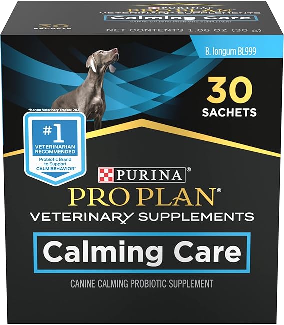 Purina Pro Plan Veterinary Supplements for Digestive Health, Stress Support and Calming Care for Dogs, Probiotic Dog Supplement, 30 Count (Pack of 2)