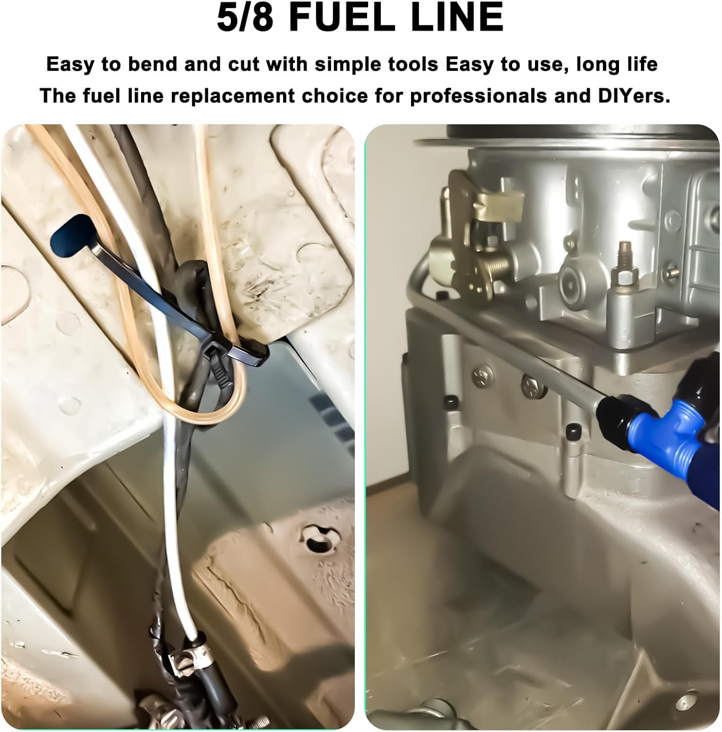 5/8" OD Aluminum Fuel Line - 10FT Coiled Hard Tubing | for Refrigeration, Brake Lines & Gas Lines