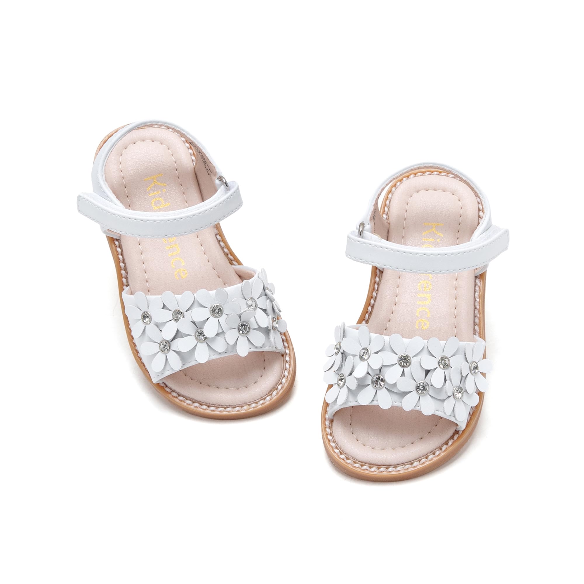Kiderence Toddler Flower Girl Sandals Open Toe Dress Shoes Wedding Party
