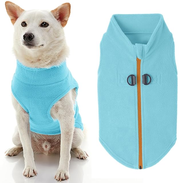 Foto 2 de 7 de Gooby - Suéter de Forro Polar para Perro, Chaqueta cálida de Invierno con Anilla Doble para Correa, Lavable…