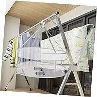 Vista 7 de Estante plegable para ropa sucia, estante de secado plegable para ropa, colgador de ropa, red para colgar ropa, secadora de ropa, red para colgar